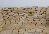 Sandstein Bruchsteine gelb / beige Trockenmauer, Gartensteine